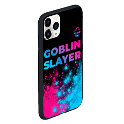 Чехол iPhone 11 Pro матовый Goblin Slayer - neon gradient: символ сверху, цвет: 3D-черный — фото 2