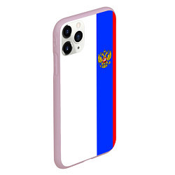 Чехол iPhone 11 Pro матовый Цвета России - герб, цвет: 3D-розовый — фото 2