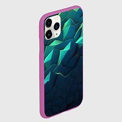 Чехол iPhone 11 Pro матовый Большие плиты и камни, цвет: 3D-фиолетовый — фото 2
