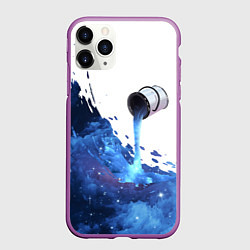 Чехол iPhone 11 Pro матовый Банка с синей краской, цвет: 3D-фиолетовый