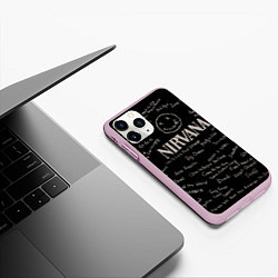 Чехол iPhone 11 Pro матовый Nirvana pattern, цвет: 3D-розовый — фото 2