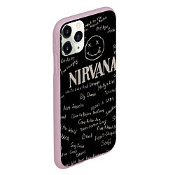 Чехол iPhone 11 Pro матовый Nirvana pattern, цвет: 3D-розовый — фото 2