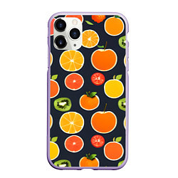 Чехол iPhone 11 Pro матовый Фрукты и ягоды