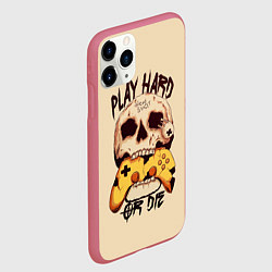 Чехол iPhone 11 Pro матовый Играй или умри, цвет: 3D-малиновый — фото 2