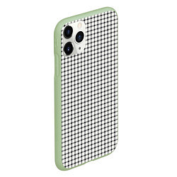 Чехол iPhone 11 Pro матовый Мелкая серая клетка, цвет: 3D-салатовый — фото 2