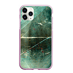 Чехол iPhone 11 Pro матовый Серо-зелёный стиль