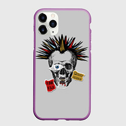 Чехол iPhone 11 Pro матовый Панк - рок, цвет: 3D-фиолетовый