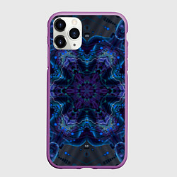 Чехол iPhone 11 Pro матовый Нанотехнологический паттерн, цвет: 3D-фиолетовый