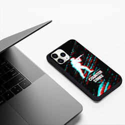 Чехол iPhone 11 Pro матовый Counter Strike в стиле glitch и баги графики на те, цвет: 3D-черный — фото 2