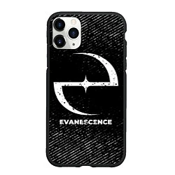 Чехол iPhone 11 Pro матовый Evanescence с потертостями на темном фоне, цвет: 3D-черный