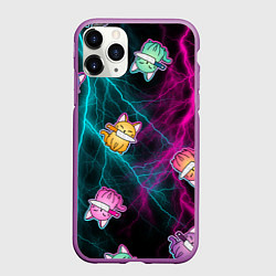 Чехол iPhone 11 Pro матовый Котики и стихия