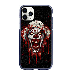 Чехол iPhone 11 Pro матовый Bloody clown, цвет: 3D-серый