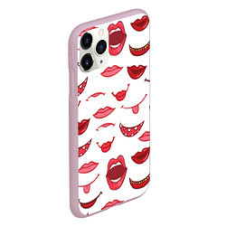 Чехол iPhone 11 Pro матовый Сладкие губы, цвет: 3D-розовый — фото 2