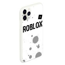 Чехол iPhone 11 Pro матовый Roblox glitch на светлом фоне: символ сверху, цвет: 3D-белый — фото 2