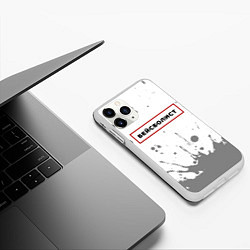 Чехол iPhone 11 Pro матовый Бейсболист в рамке красного цвета, цвет: 3D-белый — фото 2