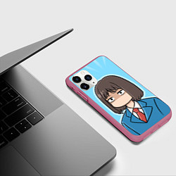 Чехол iPhone 11 Pro матовый Мицуми - Долой безделье, цвет: 3D-малиновый — фото 2