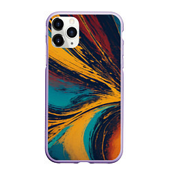 Чехол iPhone 11 Pro матовый Волнующая рябь, цвет: 3D-светло-сиреневый