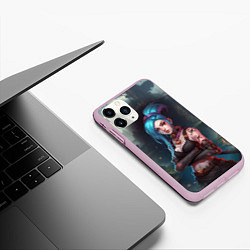 Чехол iPhone 11 Pro матовый Jinx league of legends, цвет: 3D-розовый — фото 2