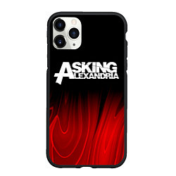 Чехол iPhone 11 Pro матовый Asking Alexandria red plasma, цвет: 3D-черный