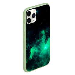 Чехол iPhone 11 Pro матовый Зелёная галактика Midjourney, цвет: 3D-салатовый — фото 2