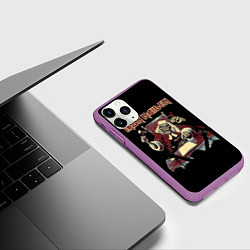Чехол iPhone 11 Pro матовый Iron Maiden - судья, цвет: 3D-фиолетовый — фото 2