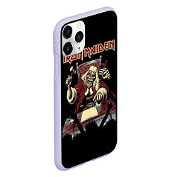 Чехол iPhone 11 Pro матовый Iron Maiden - судья, цвет: 3D-светло-сиреневый — фото 2