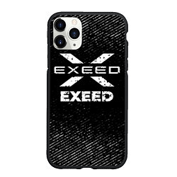 Чехол iPhone 11 Pro матовый Exeed с потертостями на темном фоне