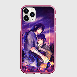 Чехол iPhone 11 Pro матовый Сота Мунаката и Судзуме, цвет: 3D-малиновый