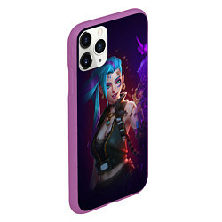 Чехол iPhone 11 Pro матовый Jinx art arcane league of legends, цвет: 3D-фиолетовый — фото 2