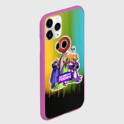 Чехол iPhone 11 Pro матовый Компания радужных друзей, цвет: 3D-фиолетовый — фото 2