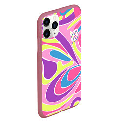 Чехол iPhone 11 Pro матовый Barbie Totally Hair - ретро костюм, цвет: 3D-малиновый — фото 2