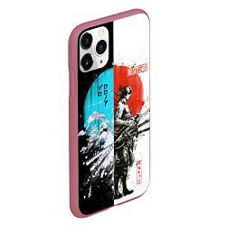 Чехол iPhone 11 Pro матовый Зоро в инверсии - One Piece, цвет: 3D-малиновый — фото 2