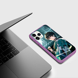 Чехол iPhone 11 Pro матовый Дань Хэн в общем вагоне, цвет: 3D-фиолетовый — фото 2