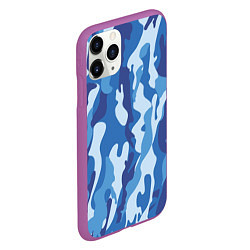 Чехол iPhone 11 Pro матовый Blue military, цвет: 3D-фиолетовый — фото 2