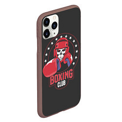 Чехол iPhone 11 Pro матовый Boxing club - боксёр, цвет: 3D-коричневый — фото 2