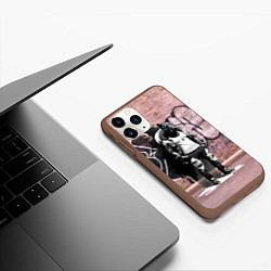 Чехол iPhone 11 Pro матовый Dude capybara - Bronx - graffiti, цвет: 3D-коричневый — фото 2