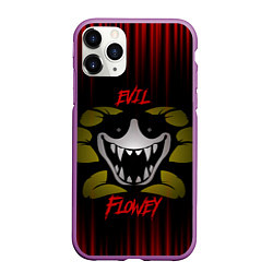 Чехол iPhone 11 Pro матовый Undertale - evil flowey, цвет: 3D-фиолетовый