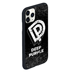 Чехол iPhone 11 Pro матовый Deep Purple с потертостями на темном фоне, цвет: 3D-черный — фото 2