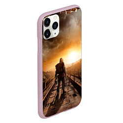Чехол iPhone 11 Pro матовый Жёлтое солнце Метро, цвет: 3D-розовый — фото 2