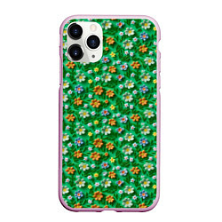 Чехол iPhone 11 Pro матовый Объемные летние цветы, цвет: 3D-розовый