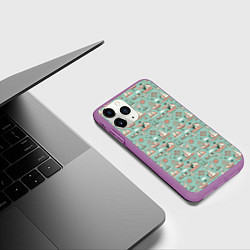 Чехол iPhone 11 Pro матовый Парусники и корабли, цвет: 3D-фиолетовый — фото 2