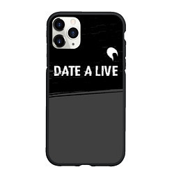 Чехол iPhone 11 Pro матовый Date A Live glitch на темном фоне: символ сверху, цвет: 3D-черный