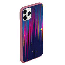 Чехол iPhone 11 Pro матовый Star dust, цвет: 3D-малиновый — фото 2