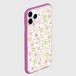 Чехол iPhone 11 Pro матовый Ромашечки, цвет: 3D-фиолетовый — фото 2