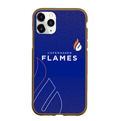 Чехол iPhone 11 Pro матовый Форма Copenhagen Flames, цвет: 3D-коричневый