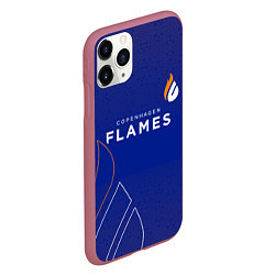 Чехол iPhone 11 Pro матовый Форма Copenhagen Flames, цвет: 3D-малиновый — фото 2