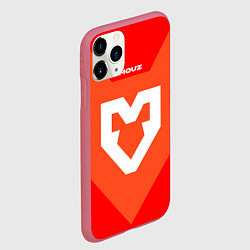 Чехол iPhone 11 Pro матовый Форма MOUZ, цвет: 3D-малиновый — фото 2