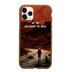 Чехол iPhone 11 Pro матовый AC DC Highway to hell