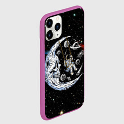 Чехол iPhone 11 Pro матовый Космические качели - череп, цвет: 3D-фиолетовый — фото 2