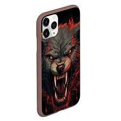 Чехол iPhone 11 Pro матовый Серый волк, цвет: 3D-коричневый — фото 2